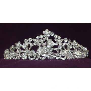 Flower Design Derniers chapeaux Crystal Crown Bridal Rhinestone Tiara